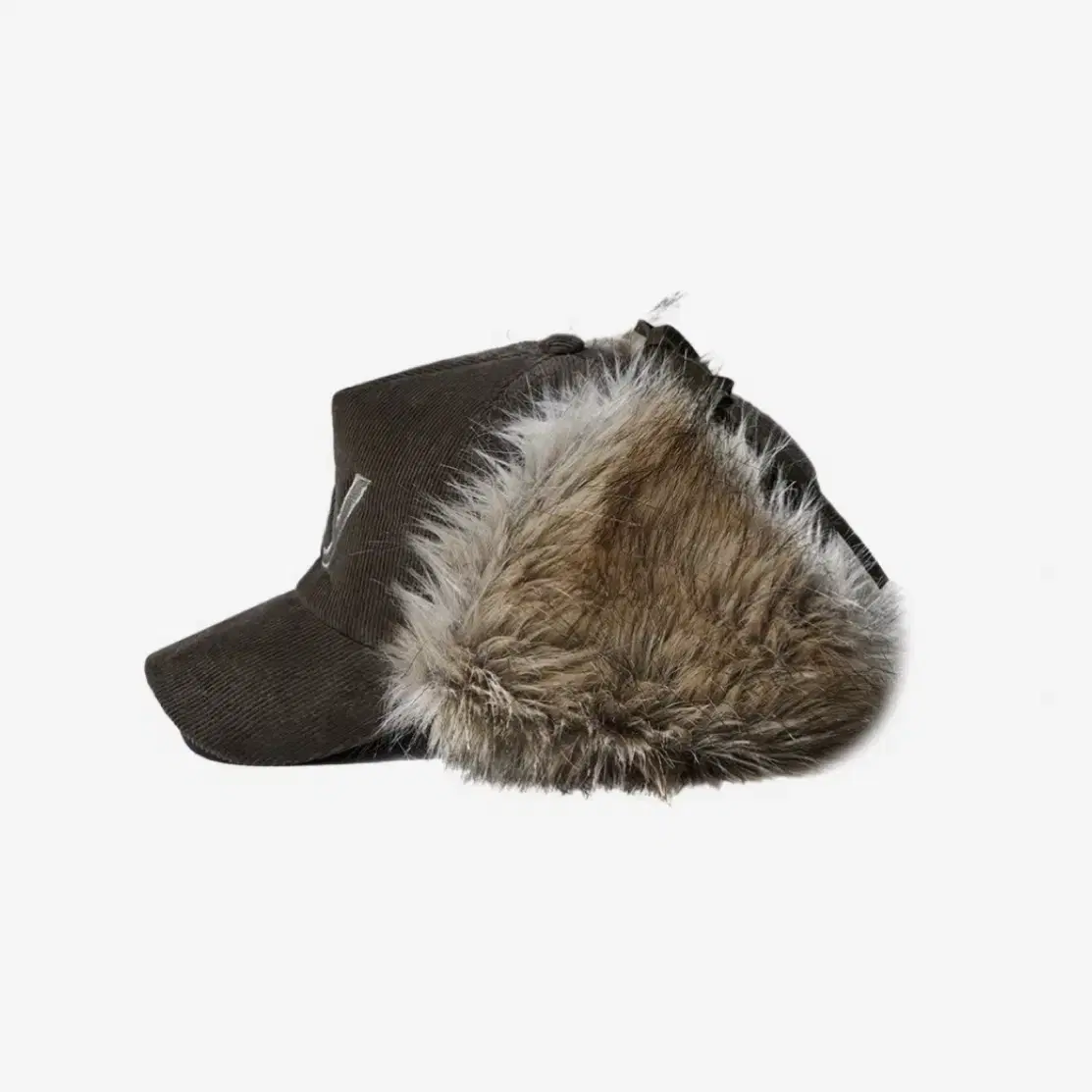 오픈 Yy Faux Fur Corduroy Earflap Cap Kh