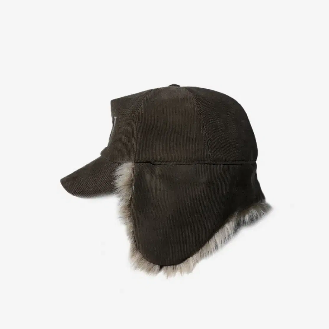 오픈 Yy Faux Fur Corduroy Earflap Cap Kh