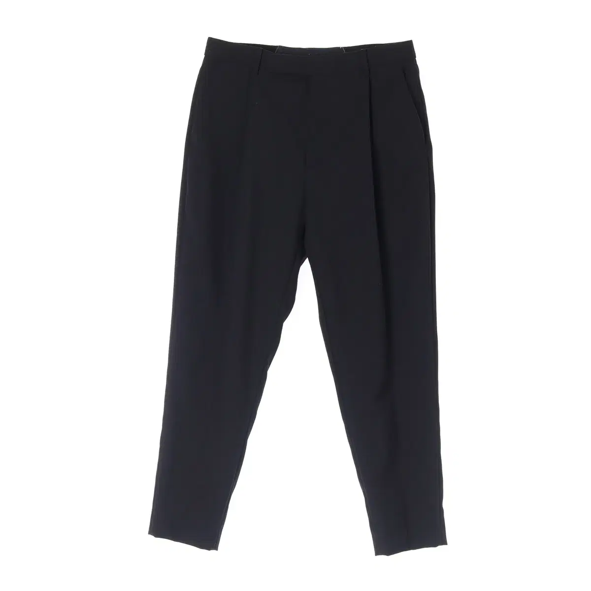 [M]noirerNoir Wool60 Baggy Fit Black Slacks