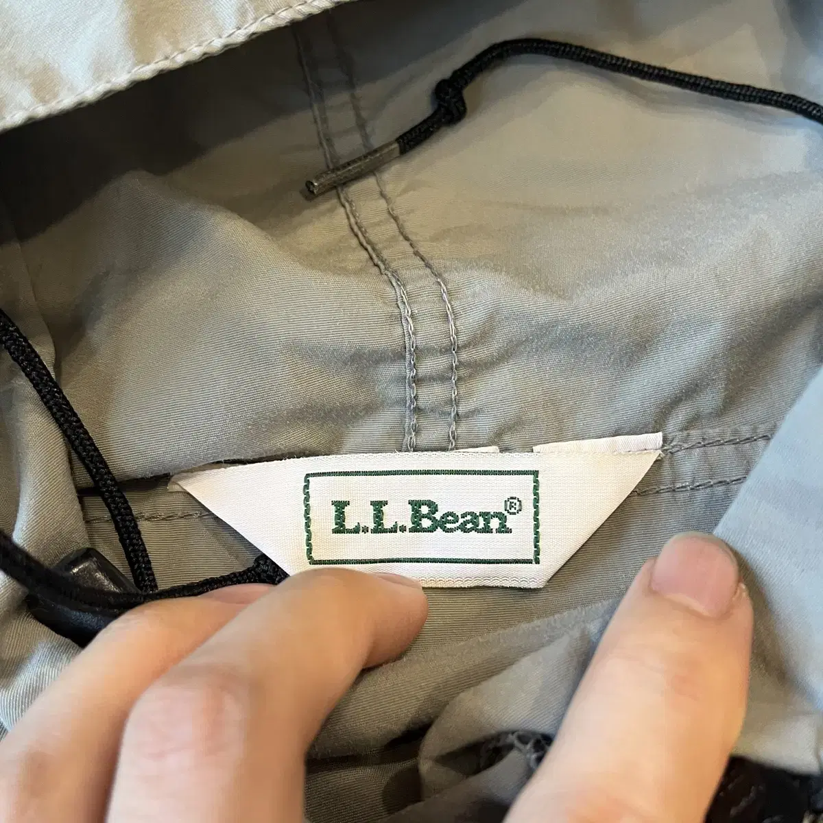 80년대 미국 생산 l.l.bean 엘엘빈 그레이 패커블 바람막이