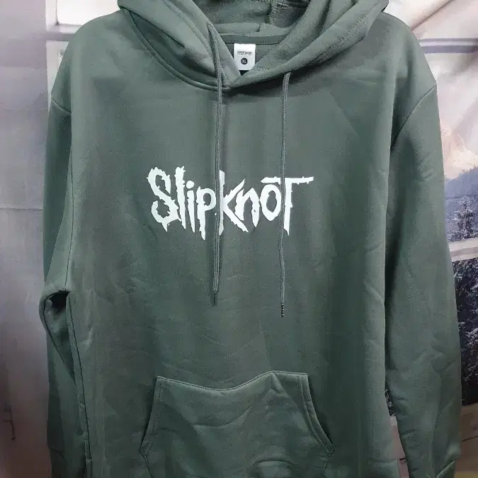 새상품)슬립낫Slipknot 포켓 양면후드티 남녀공용 XL그레이