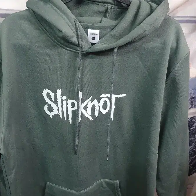 새상품)슬립낫Slipknot 포켓 양면후드티 남녀공용 XL그레이