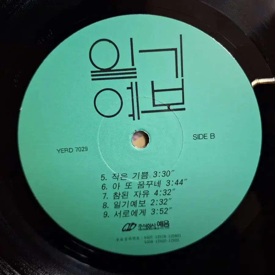 귀한음반/일기예보 1집 LP