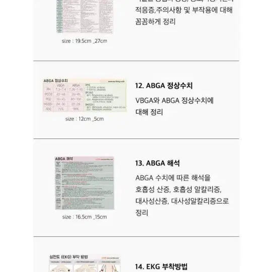 (너스키니) 신규간호사 40종 의학지식 스티커