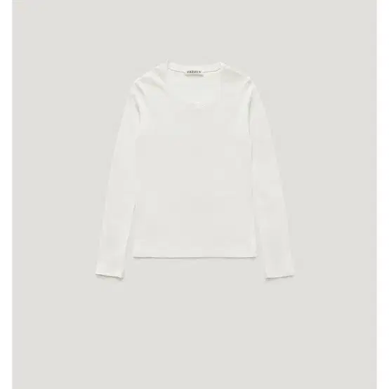 FARVEN) KAIL U-NECK LONG SLEEVEE_IVORY