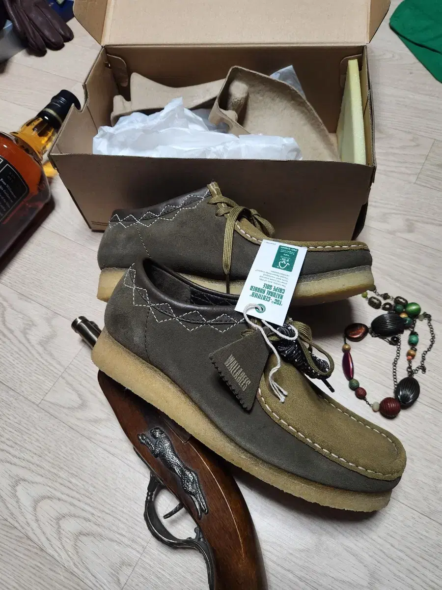 (NEW)Clarks Wallaby Western Ethnic Loafers Shoes Walkers