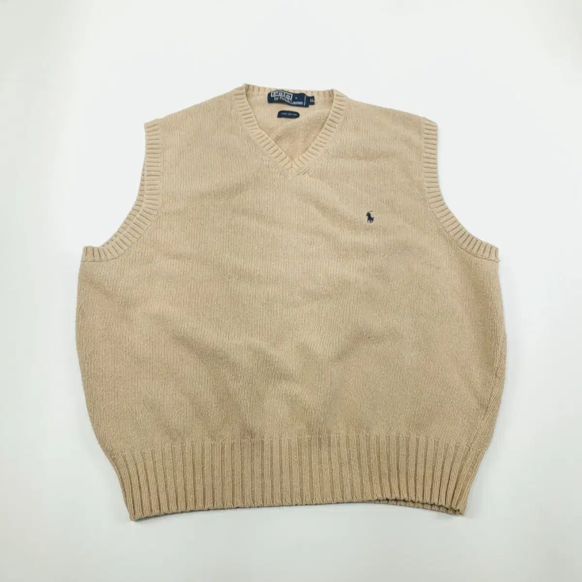 (CS613)L-XL 폴로 랄프로렌 베이지 조끼 니트 베스트 knit