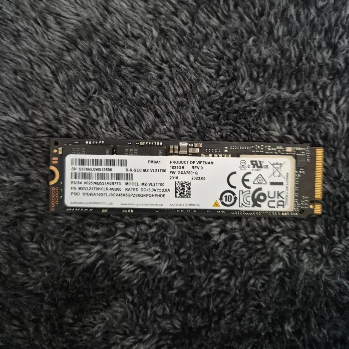 ㄷ삼성 SSD PM9A1 1tb 새상품급 팝니다