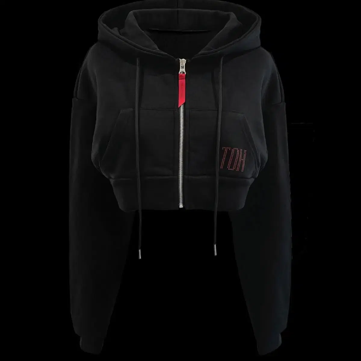 TOH crop hood zip Crop hood zip up