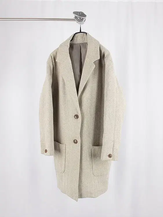 GLOBAL WORK herringbone chester coat