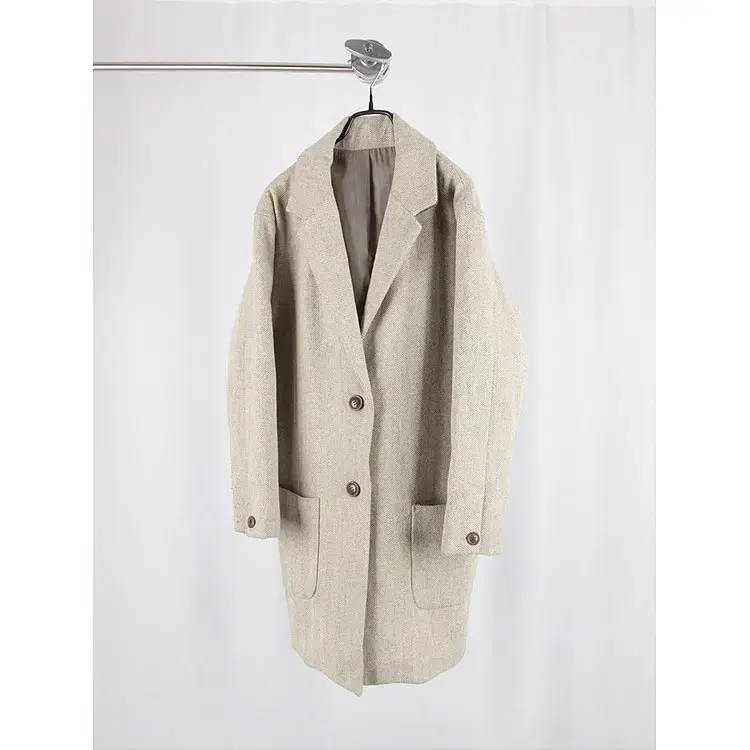 GLOBAL WORK herringbone chester coat