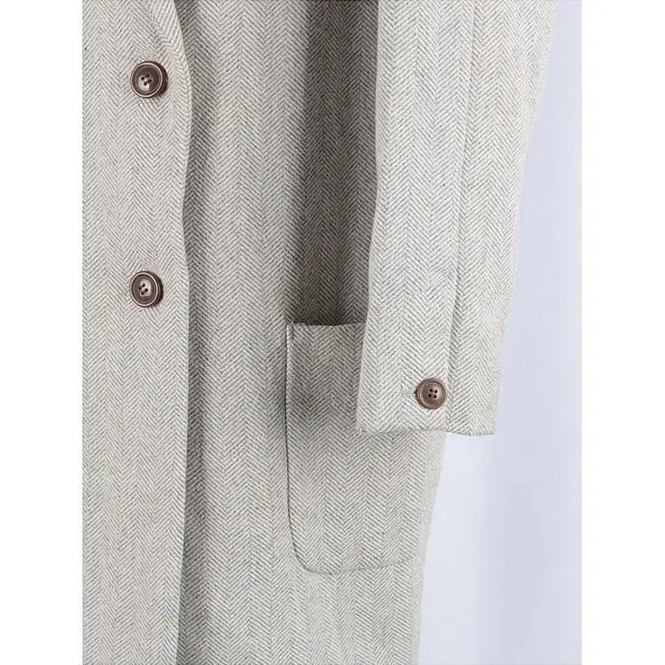 GLOBAL WORK herringbone chester coat