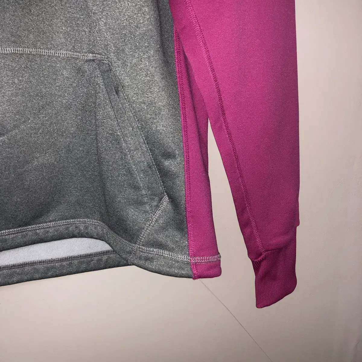 Vintage Nike pink raglan hood t