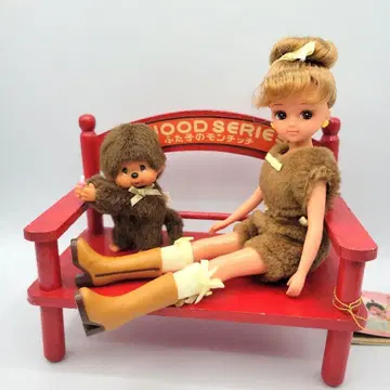 -몬치치 리카짱 벤치 의자 쇼와 레트로