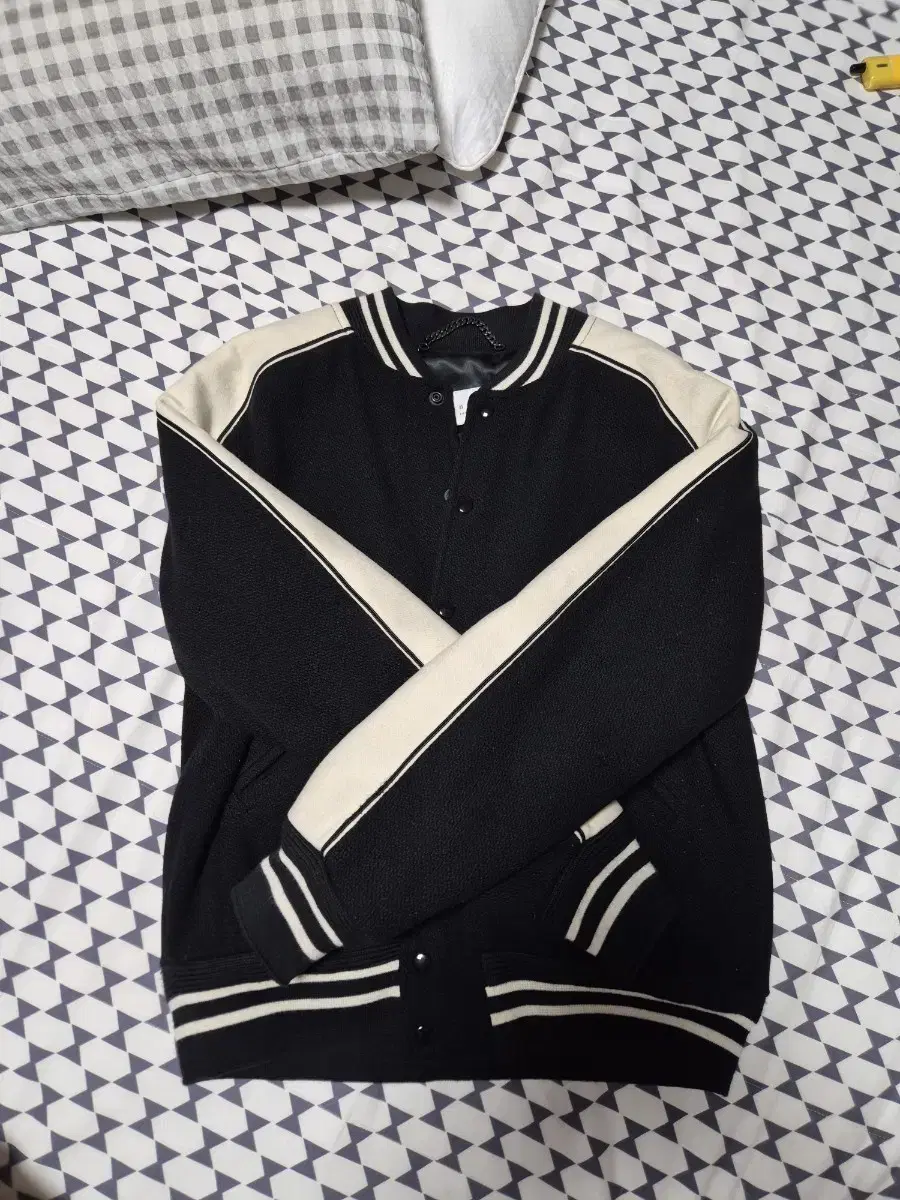 San Teddy Stadium Jacket Black/White L