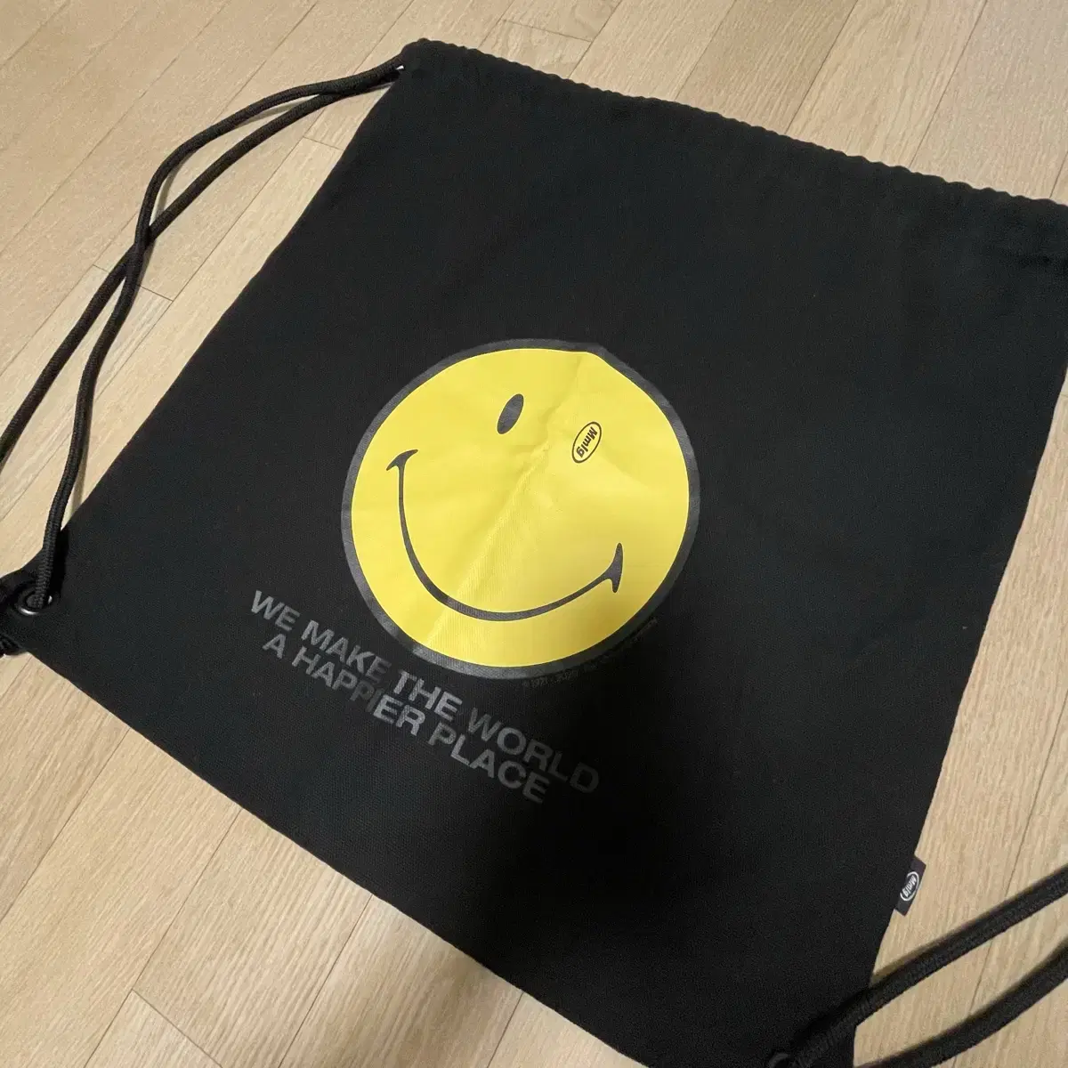 [MMLG] smiley gymbag 짐백 신발주머니