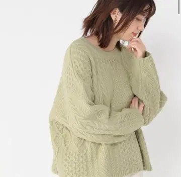 스튜디오 클립 5 게이지 패치워크 풀오버 니트 M