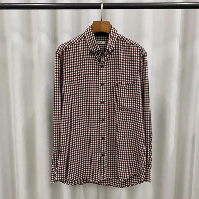 Pilar Logo Casual Check Long Sleeve Shirt 95 A07446