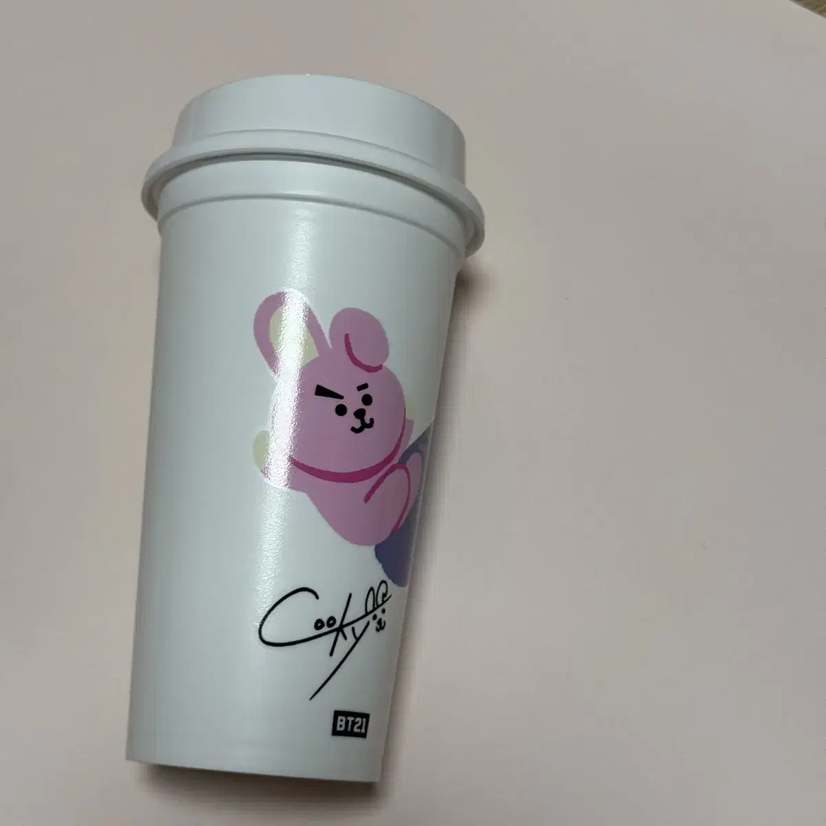 미사용 BT21 쿠키 리유저블컵 방탄소년단 정국 쿠키 bts cooky