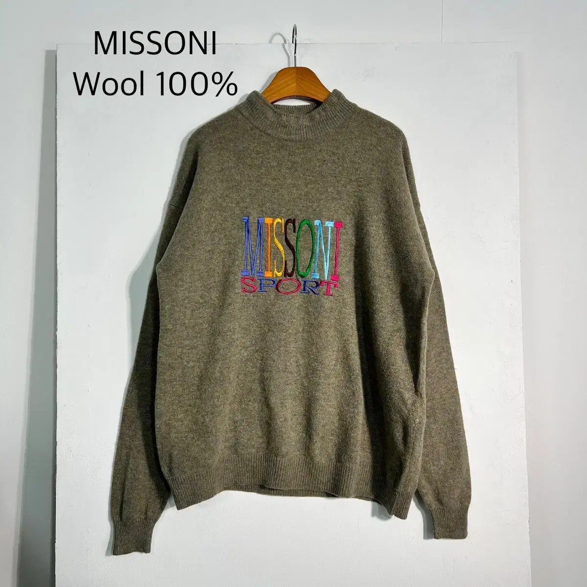 Missoni 미쏘니 울 100% 니트 L