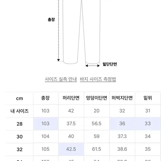 제멋 웨스턴 투턱 워싱 와이드 데님팬츠 블루 [28사이즈]