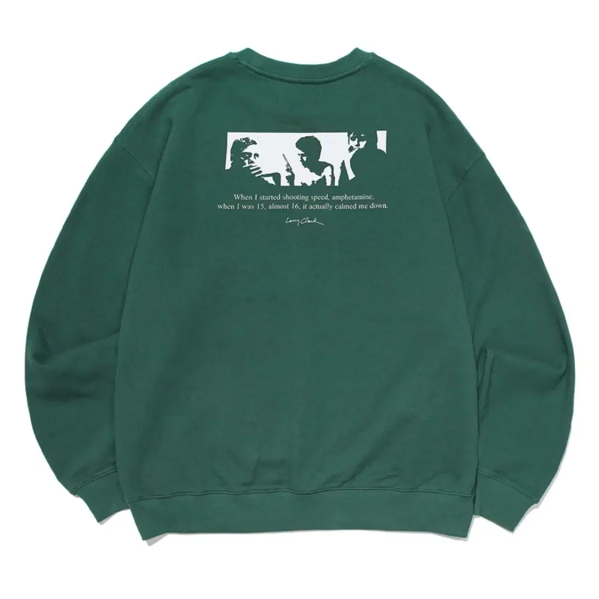 래리클락 TULSA 3 PEOPLE CREWNECK GREEN 맨투맨