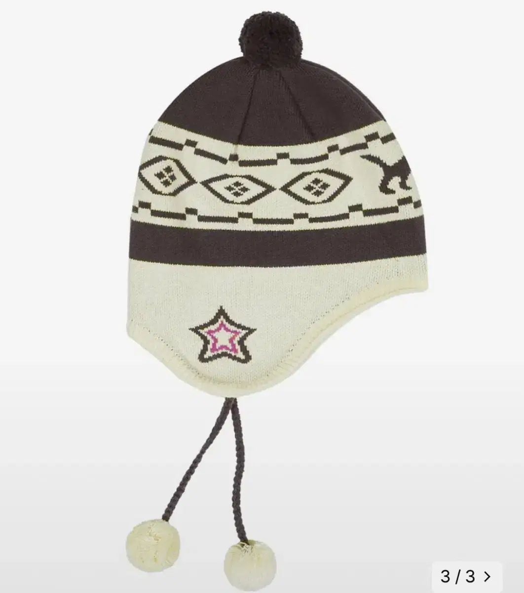 XTA022 Star Cat Drop Beanie Exstones Brown