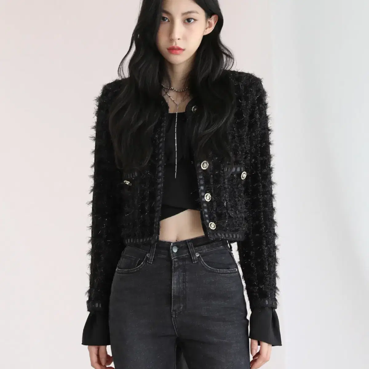 AVANDRESS Tweed cropped jacket, freesize New