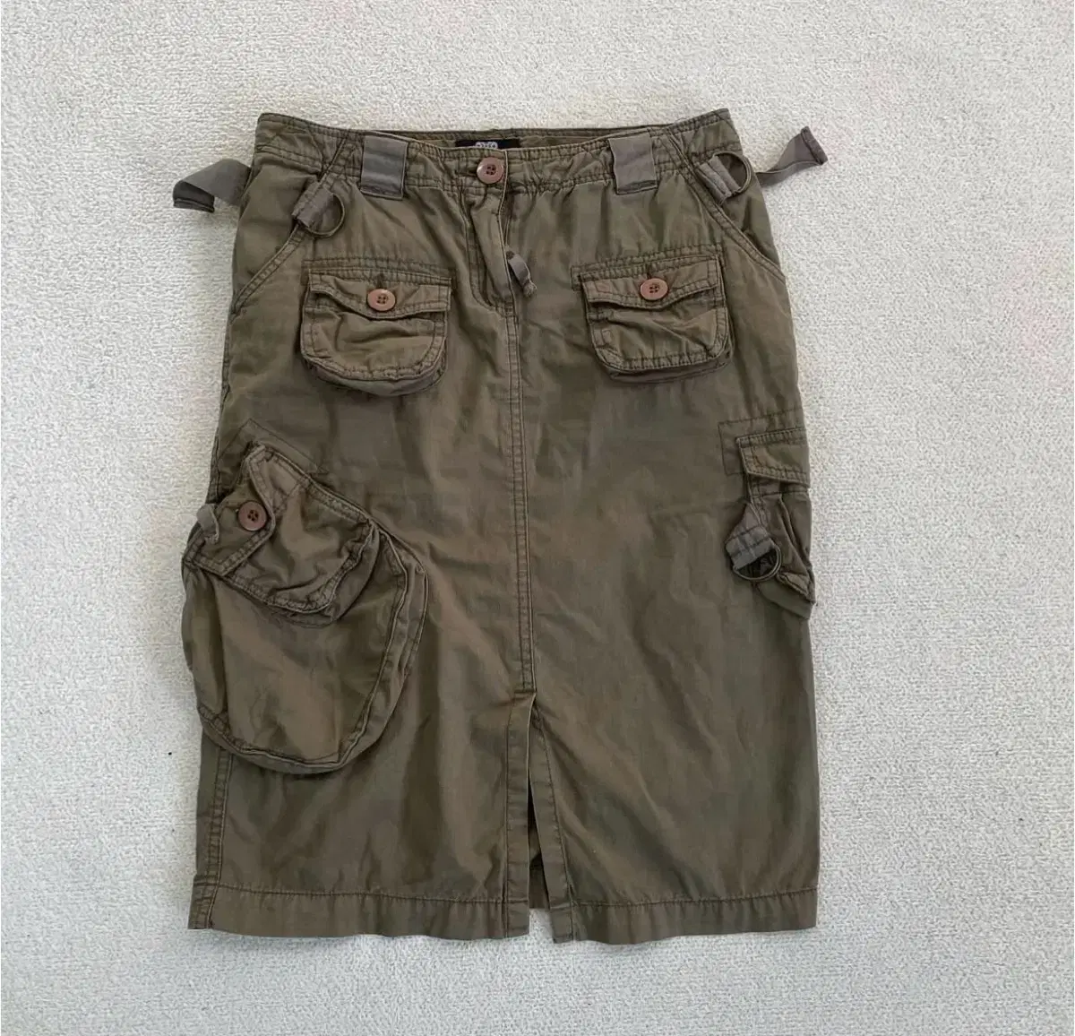 Khaki middle kago skirt