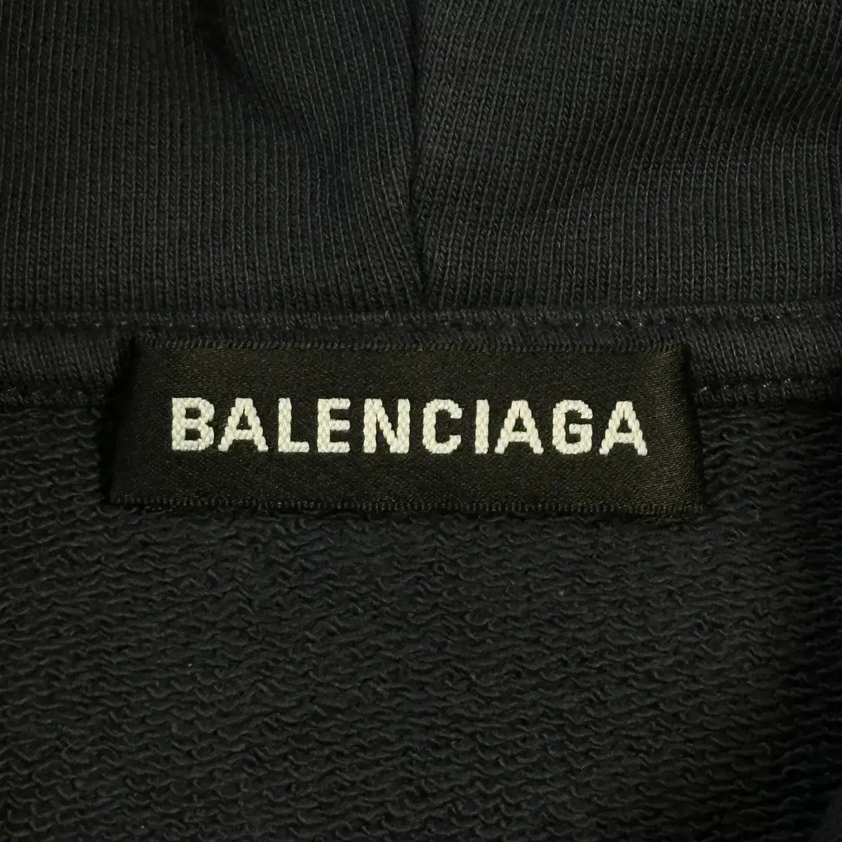 [XS] 19SS 발렌시아가 BALENCIAGA 웨이브로고 후드티 네이비