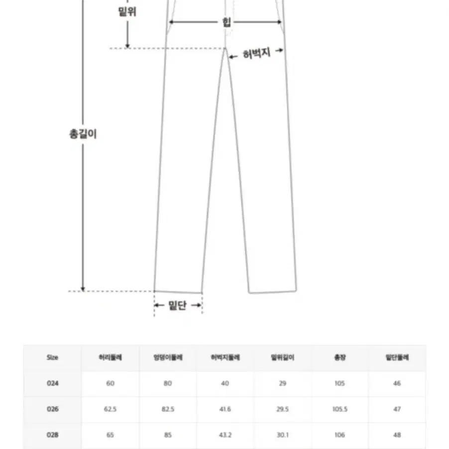 [키큰녀추천] 미쏘 핏업팬츠 롱부츠컷 165 28 새상품 착샷O