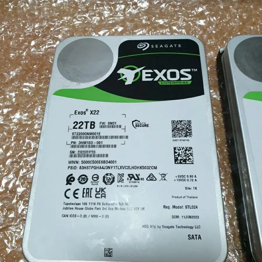 씨게이트-EXOS X22(22TB)/HDD~팝니다