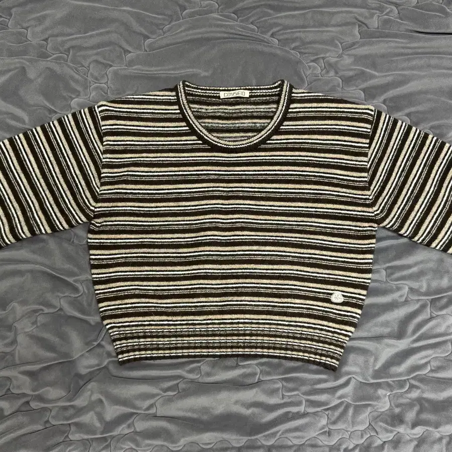 COY STRIPE KNIT BROWN 코이세이오 니트 브라운