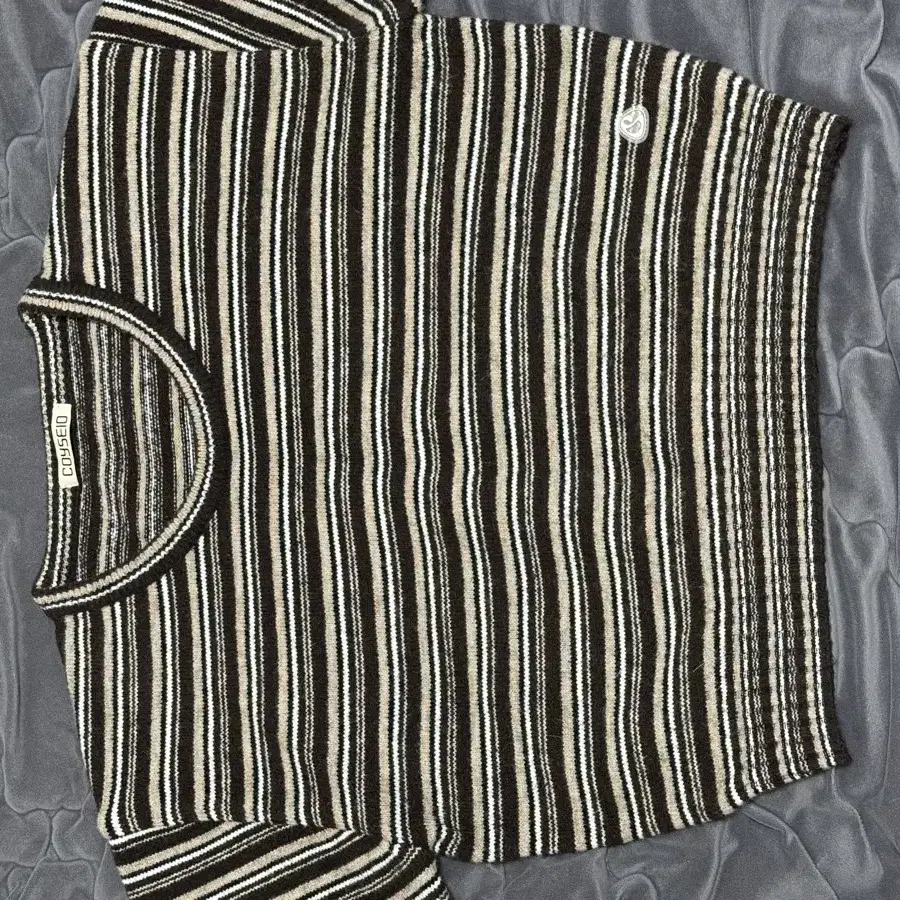 COY STRIPE KNIT BROWN 코이세이오 니트 브라운