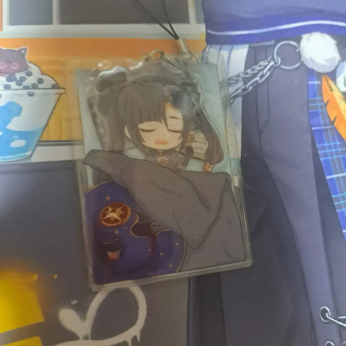 Goodnight Genshin Impact keyring Mona Palaole