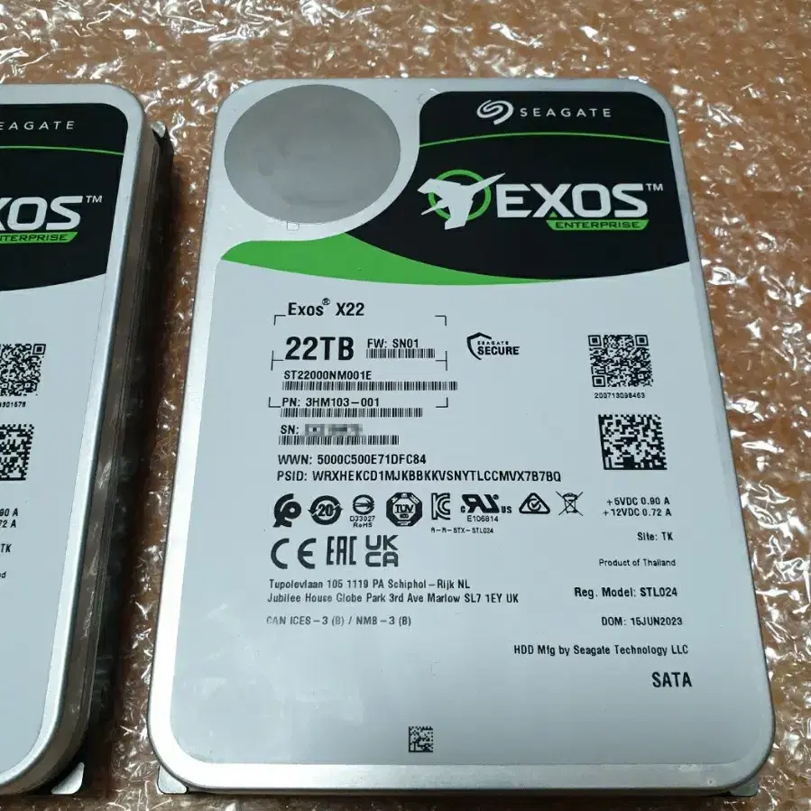 SEAGATE-EXOS X22(22TB)HDD/3개~팝니다