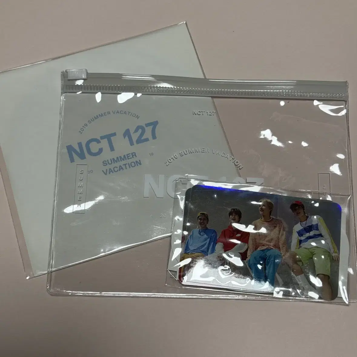 엔시티 127 단체 포카 홀로그램 스티커 pvc 파우치 영상 CD