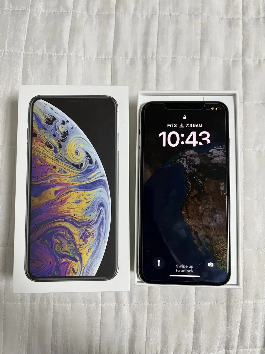 아이폰 XS MAX 실버 256gb (무음카메라)