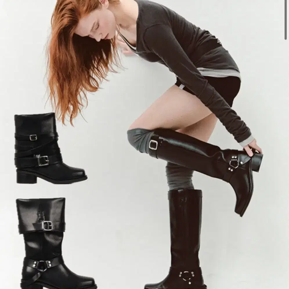 아수라 부츠 MULTI LEATHER BOOTS