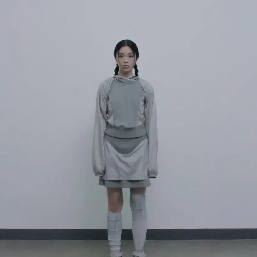 [ 오호스 ojos ] Layered Yoke Skirt / Khaki