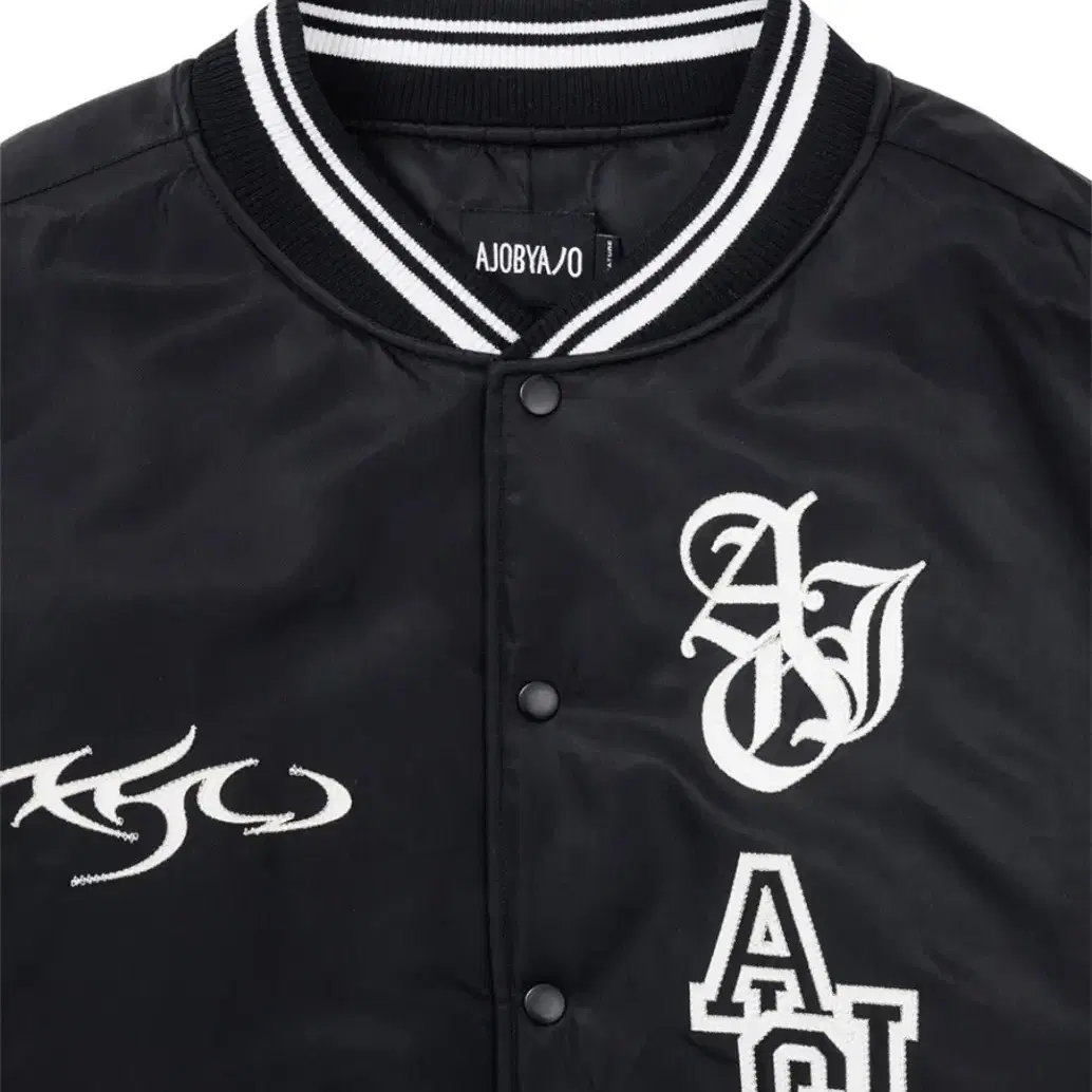 Nylon Baseball Jacket [BLACK]