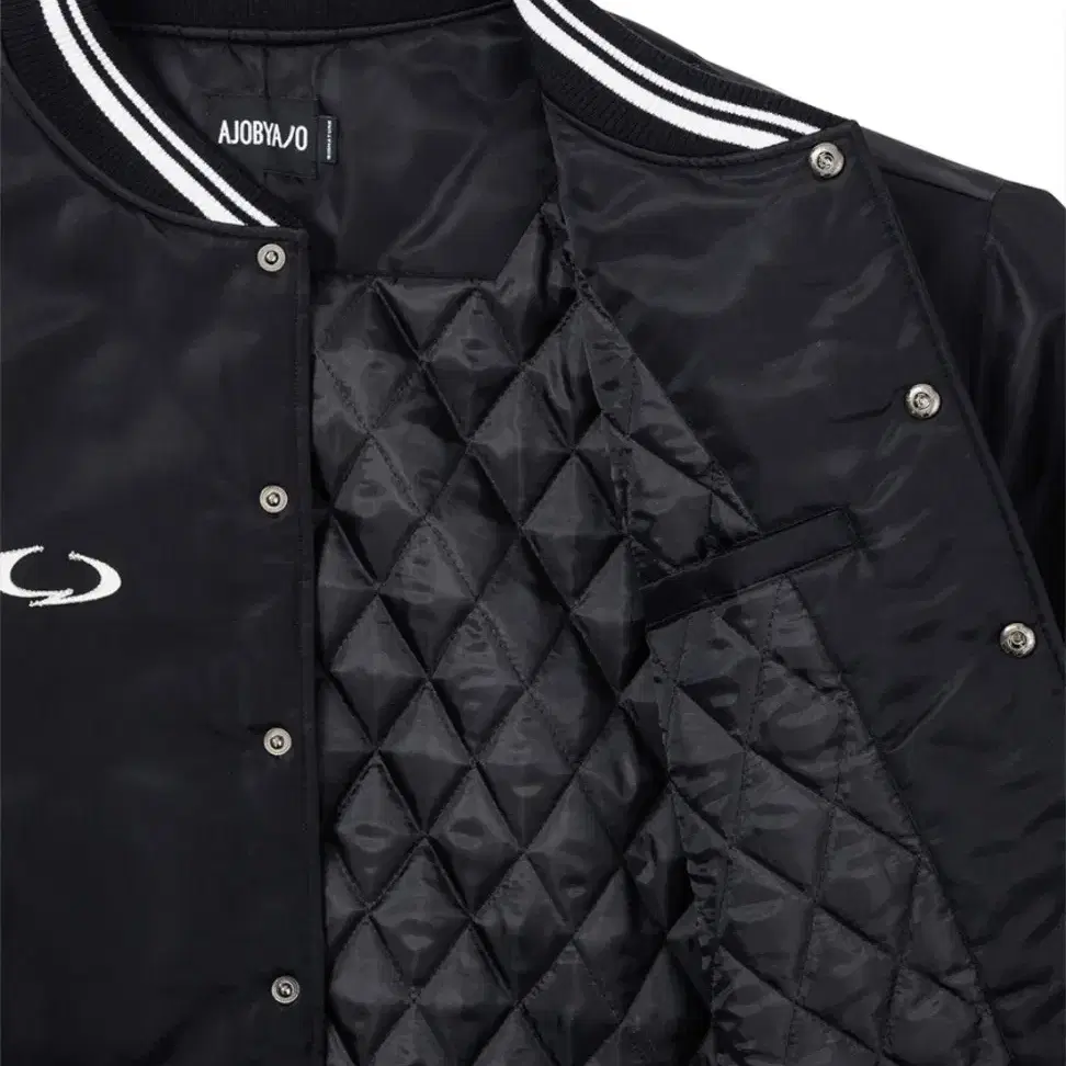 Nylon Baseball Jacket [BLACK]