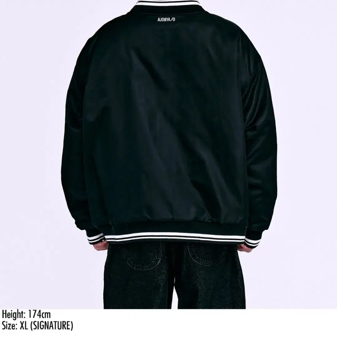 Nylon Baseball Jacket [BLACK]