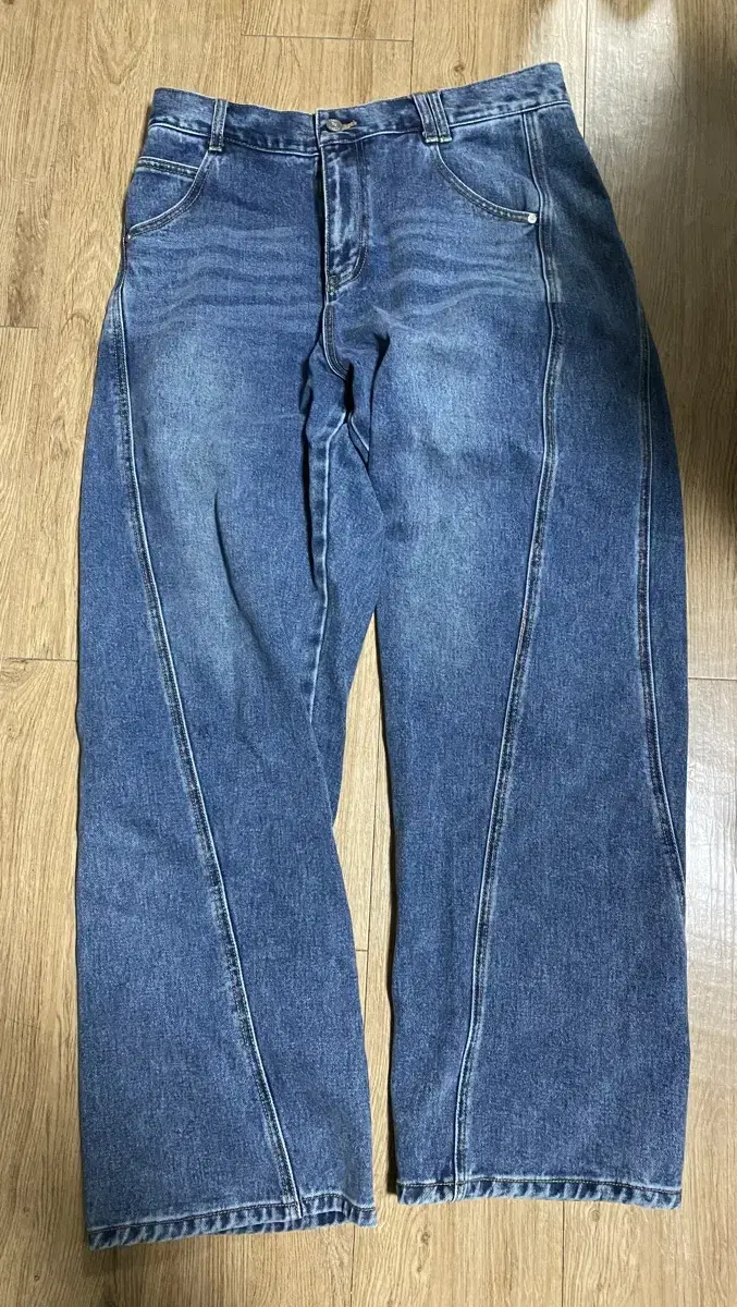 데케트 Curved Wide Jeans 와이드 데님 팬츠 청바지