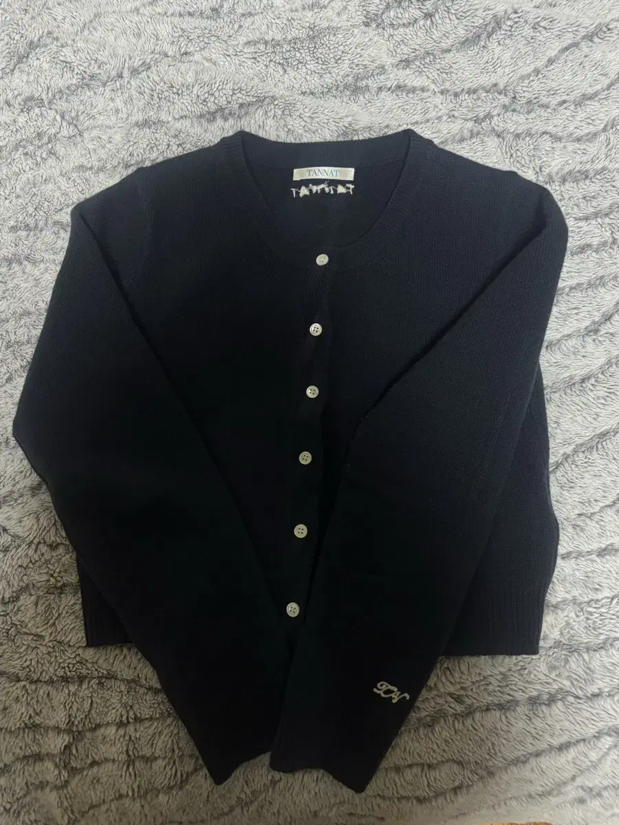 T/T powder round cardigan navy