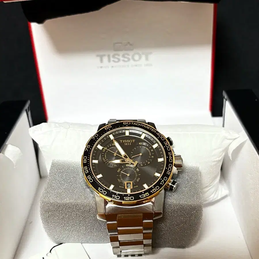 <TISSOT> 티쏘 시계 새상품 ( 슈퍼스포츠 크로노 골드 )