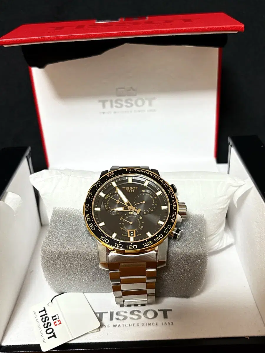 <TISSOT> 티쏘 시계 새상품 ( 슈퍼스포츠 크로노 골드 )