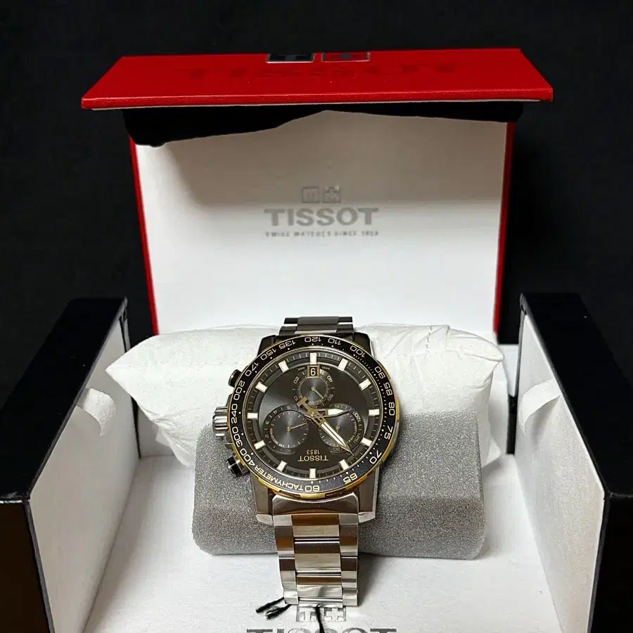 <TISSOT> 티쏘 시계 새상품 ( 슈퍼스포츠 크로노 골드 )