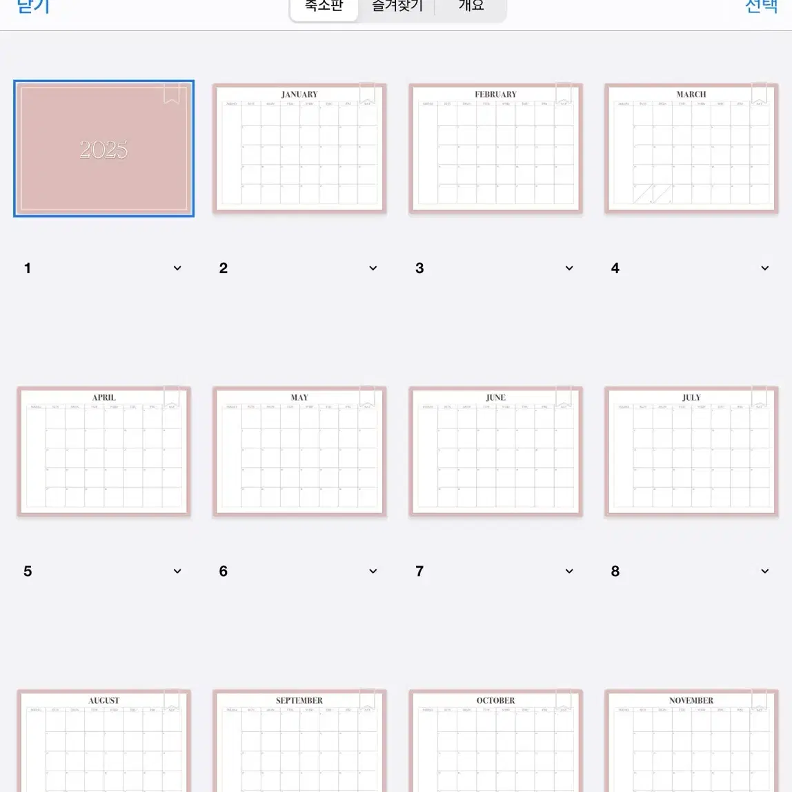 굿노트 2025 달력 다이어리 pdf