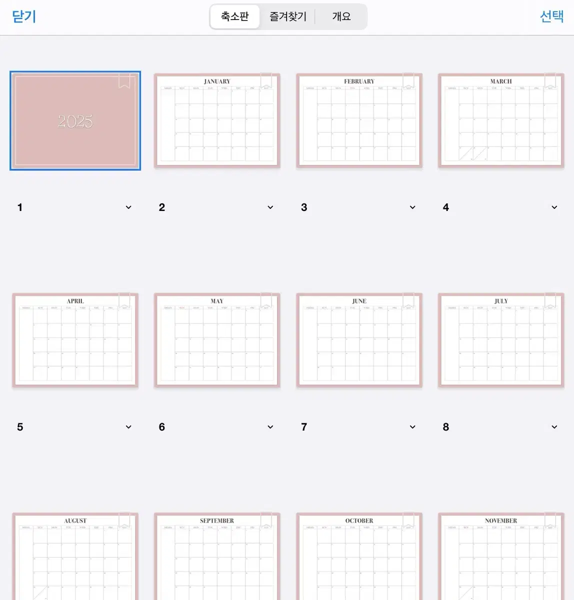 굿노트 2025 달력 다이어리 pdf